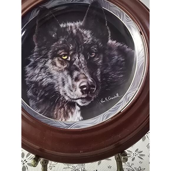 Vintage 1995 Bradford Exchange Mystic Spirit“Keeper of the Night”Wolf Plate - Picture 4 of 16